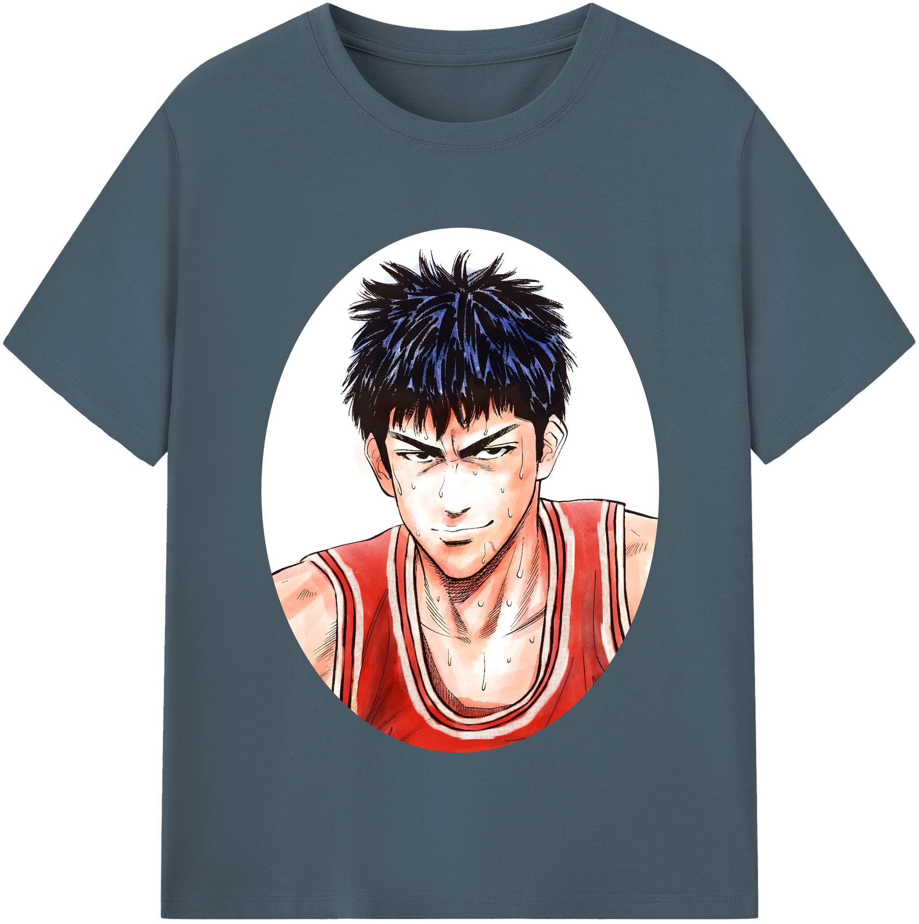 SLAM DUNK／スラムダンク 綿100％半袖Tシャツ（フロントプリント）